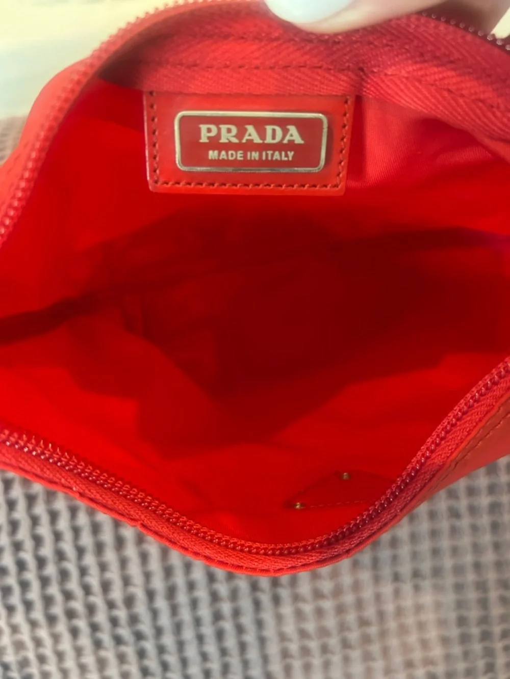 Prada Red Nylon Mini Hobo - Picture 6 of 9